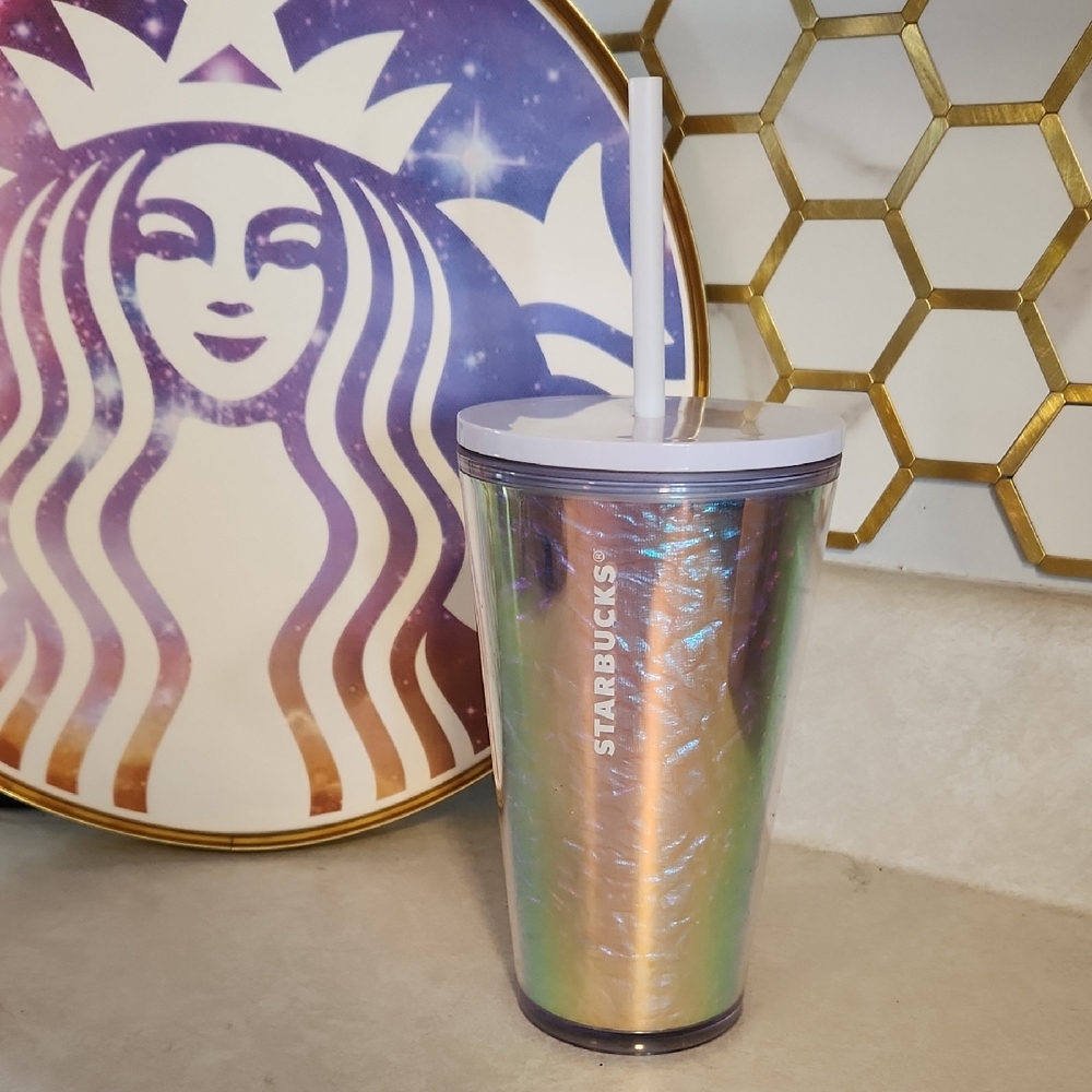 Starbucks Holographic Tumbler with Straw